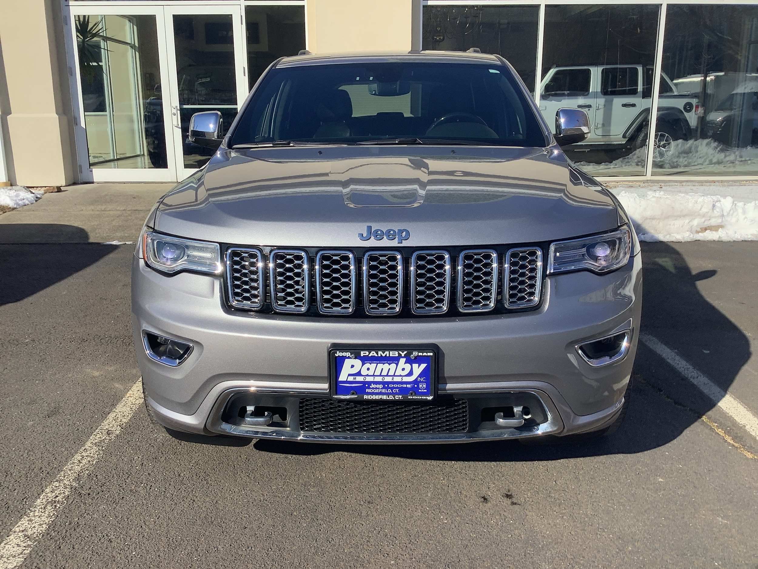 Used 2021 Jeep Grand Cherokee Overland with VIN 1C4RJFCG1MC787593 for sale in Ridgefield, CT