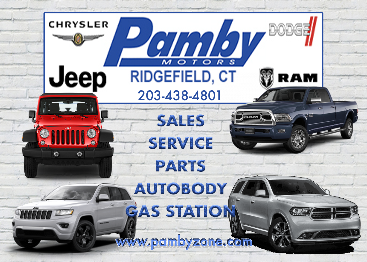 Order Chrysler Dodge Jeep Ram Parts in Ridgefield, CT Pamby Motors