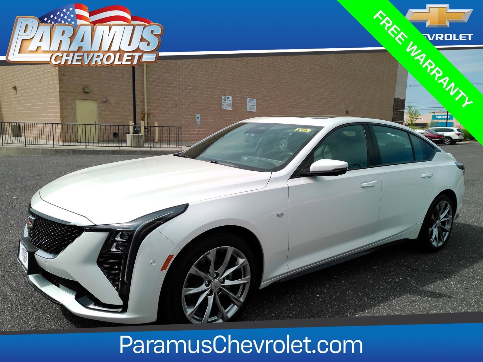 Crystal White Tricoat 2025 Cadillac CT5 Sport AWD Sedan All-Wheel Drive Automatic