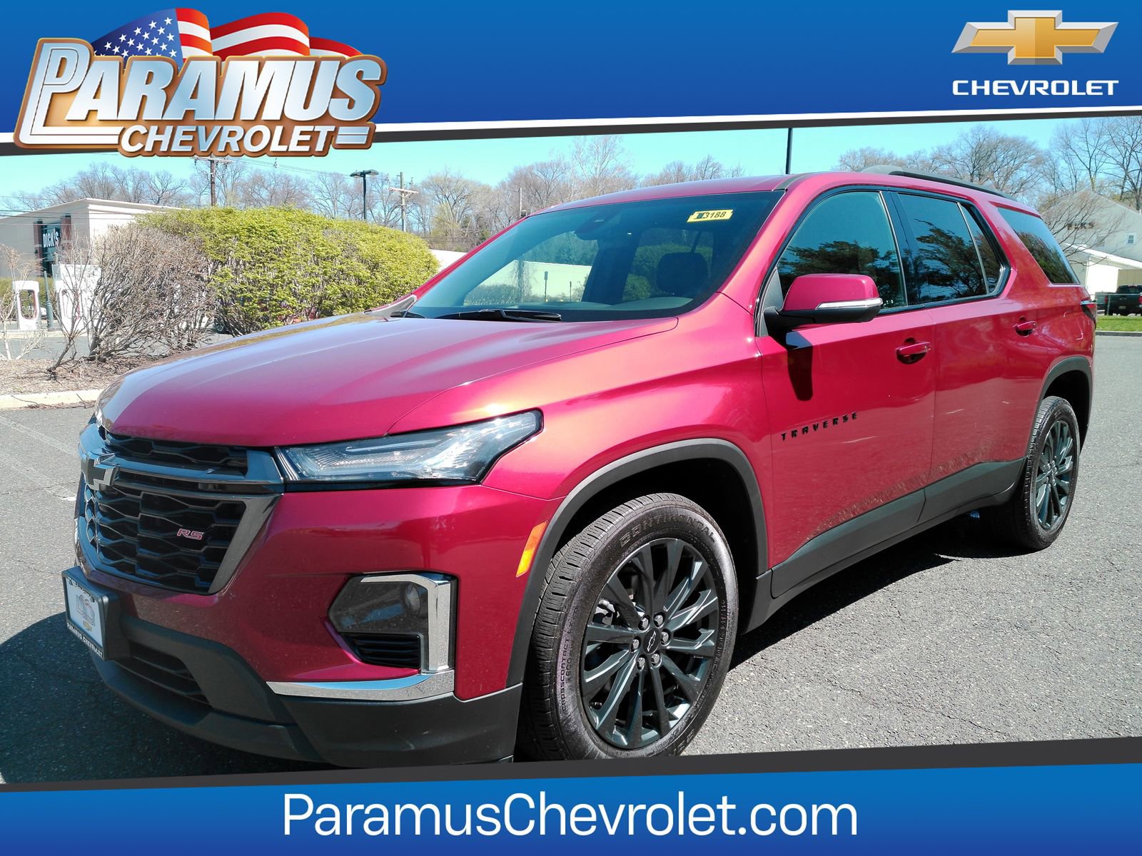 Radiant Red Tintcoat 2023 Chevrolet Traverse RS AWD SUV / Crossover Four-Wheel Drive Automatic