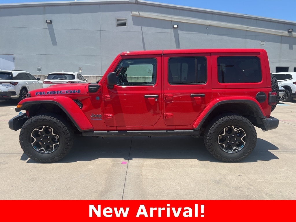 Used 2021 Jeep Wrangler Unlimited Rubicon 4XE with VIN 1C4JJXR62MW840835 for sale in Dallas, TX
