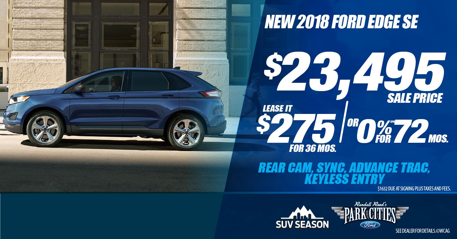 New 2018 Ford Edge SE Available for Sale at Park Cities Ford of Dallas - Located in Dallas, TX