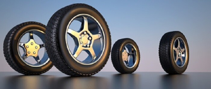 Tires Lined Up
