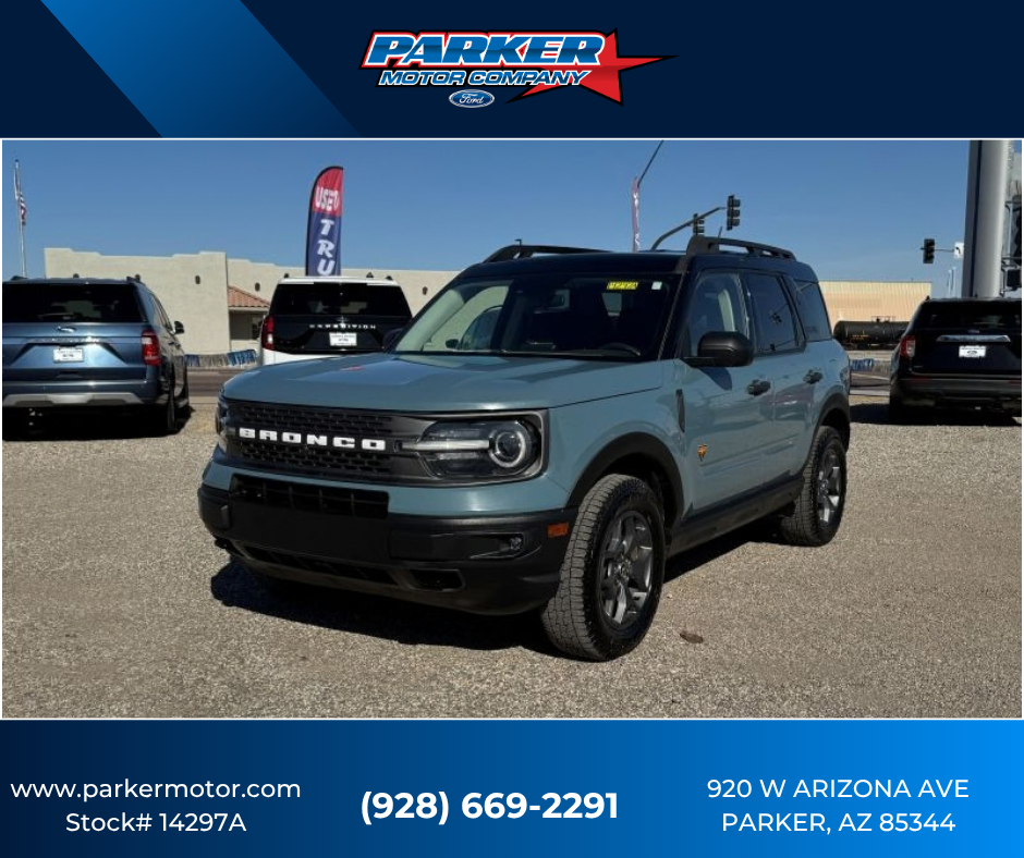 Used 2021 Ford Bronco Sport Badlands with VIN 3FMCR9D97MRA57118 for sale in Parker, AZ
