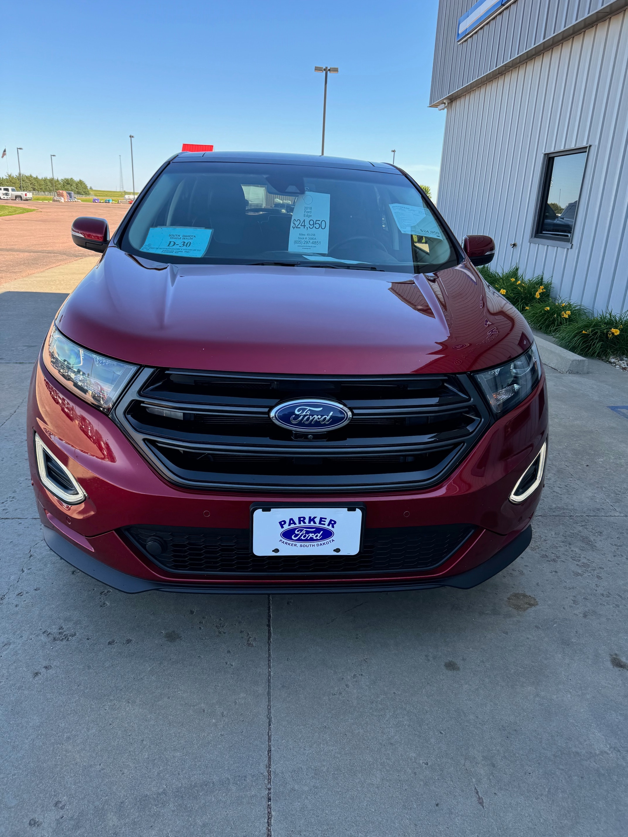 Used 2018 Ford Edge Sport with VIN 2FMPK4AP4JBC60697 for sale in Parker, SD