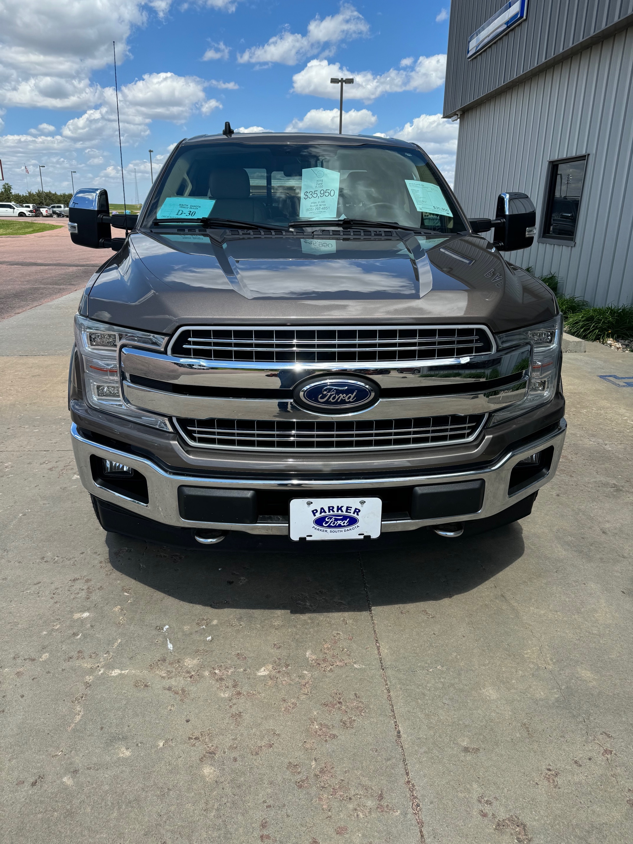 Used 2019 Ford F-150 Lariat with VIN 1FTFX1E43KKD46350 for sale in Parker, SD