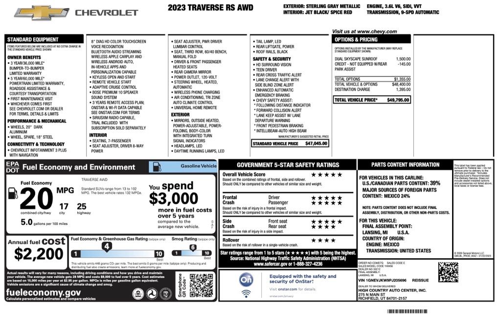 2023 Chevrolet Traverse RS - Photo 32
