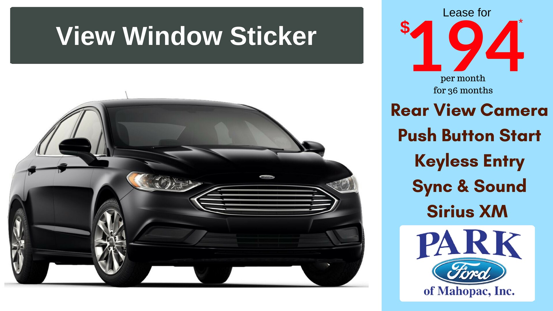 2017 Ford Fusion Special Park Ford of Mahopac Inc.