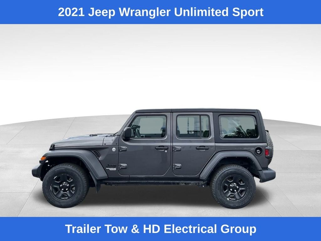 Used 2021 Jeep Wrangler Unlimited Sport with VIN 1C4HJXDG3MW737275 for sale in Hornell, NY