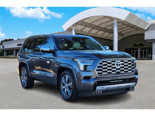 Used 2023 Toyota Sequoia Capstone with VIN 7SVAAABA6PX012013 for sale in Dallas, TX