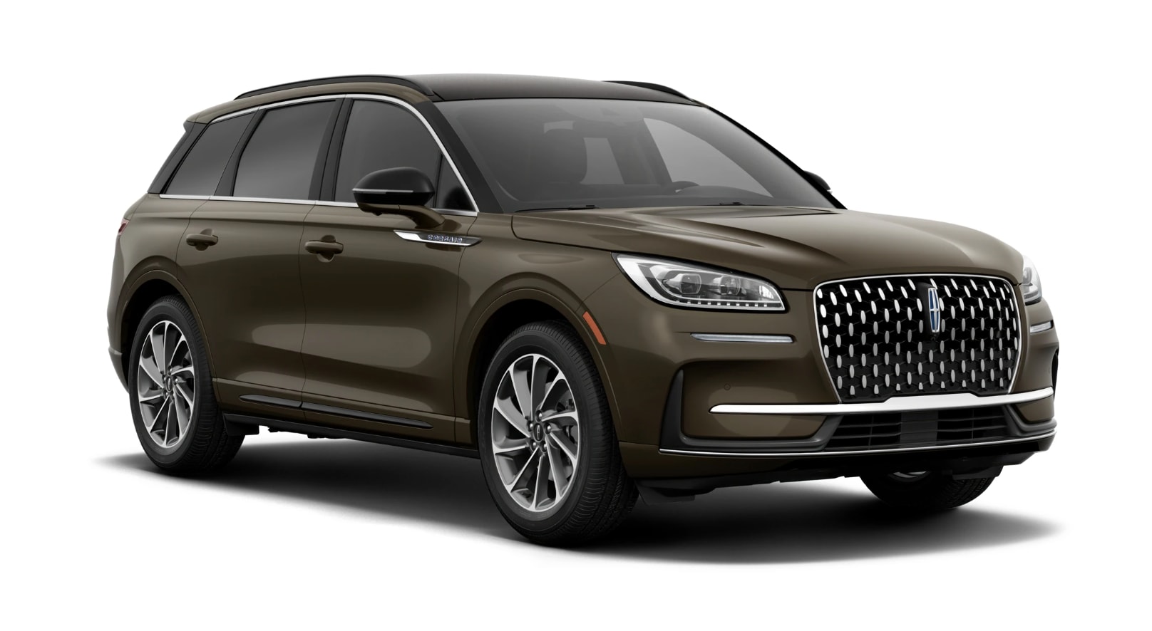 Lincoln Motor Company logo evolution displayed on modern Lincoln SUV