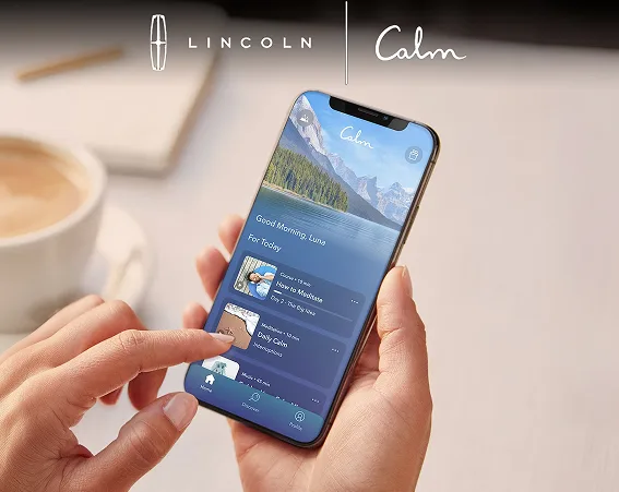 Person using the Calm app on a phone