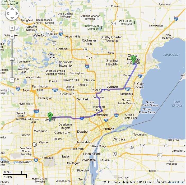 Maps and Step by Step Directions From Livonia Parkway Chrysler Dodge