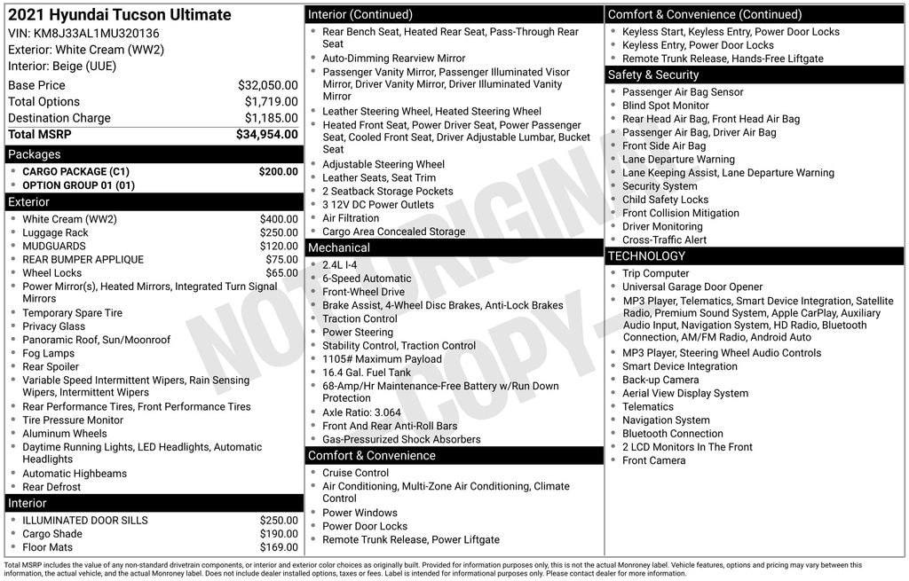 Used 2021 Hyundai Tucson Ultimate SUV