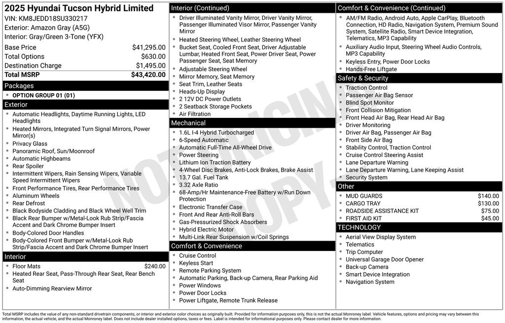 Certified 2025 Hyundai Tucson Hybrid Limited SUV