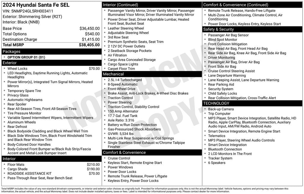 Certified 2024 Hyundai Santa Fe SEL SUV