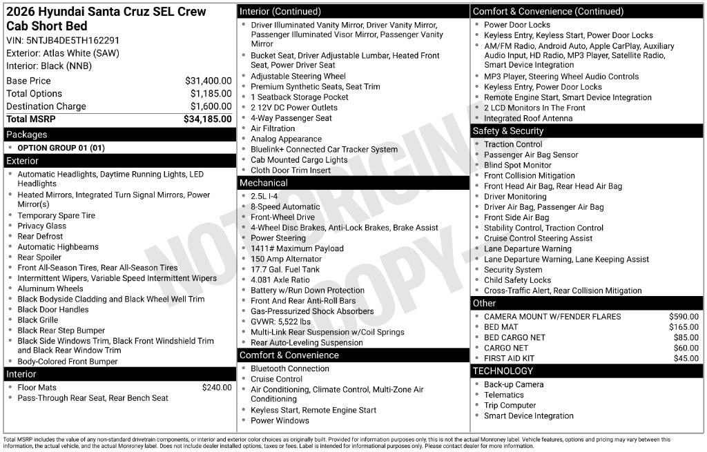2026 Hyundai Santa Cruz SEL - Photo 29