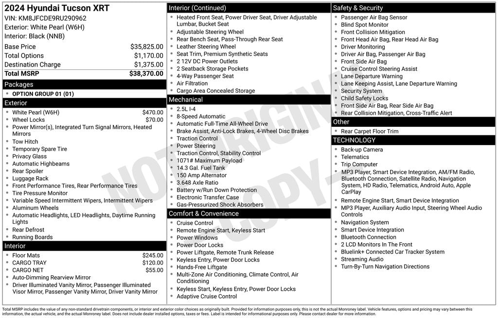 Certified 2024 Hyundai Tucson XRT SUV