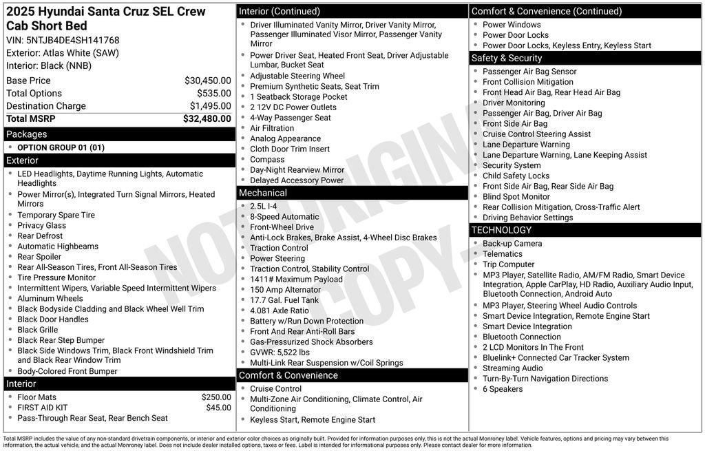 Certified 2025 Hyundai Santa Cruz SEL Truck
