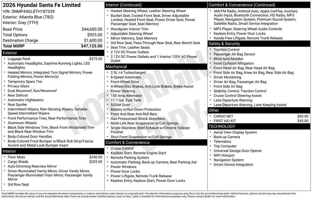 Certified 2026 Hyundai Santa Fe Limited SUV