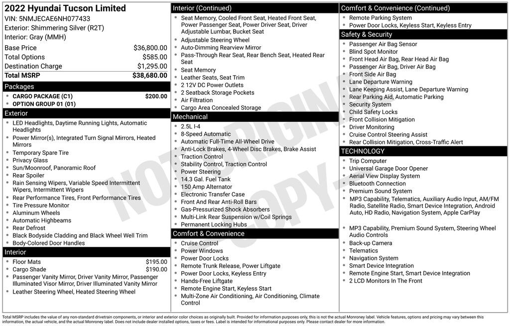 Certified 2022 Hyundai Tucson Limited SUV