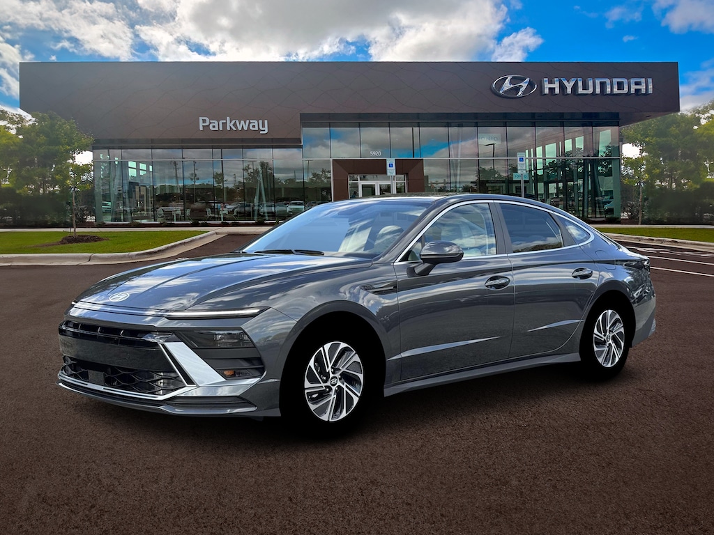 New 2026 Hyundai Sonata Hybrid Blue Sedan