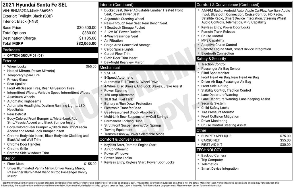 Used 2021 Hyundai Santa Fe SEL SUV