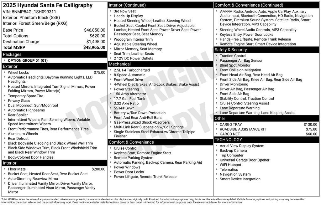 Certified 2025 Hyundai Santa Fe Calligraphy SUV