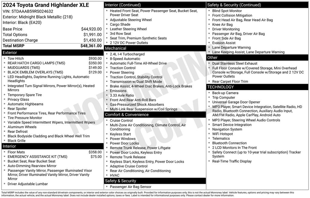 Used 2024 Toyota Grand Highlander XLE SUV