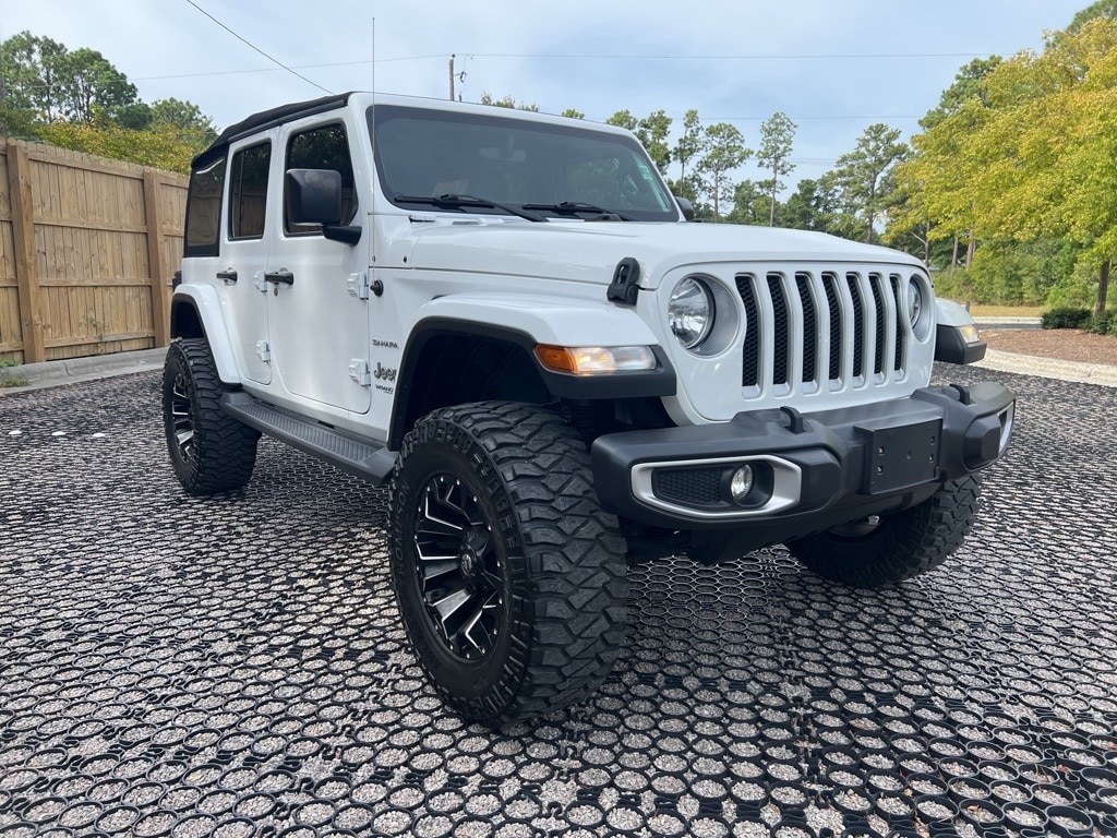 Used 2020 Jeep Wrangler Unlimited Sahara with VIN 1C4HJXEG1LW136668 for sale in Wilmington, NC