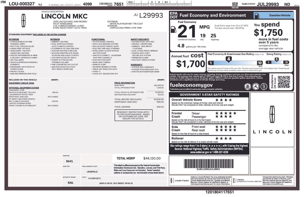 Used 2018 Lincoln MKC Reserve SUV