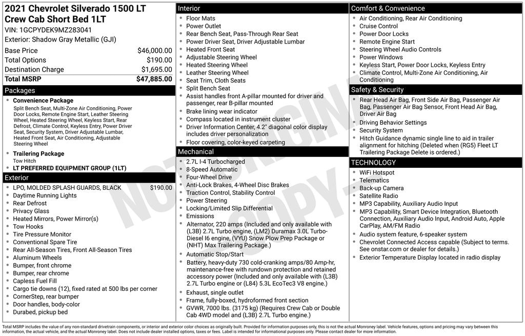 Used 2021 Chevrolet Silverado 1500 LT Truck