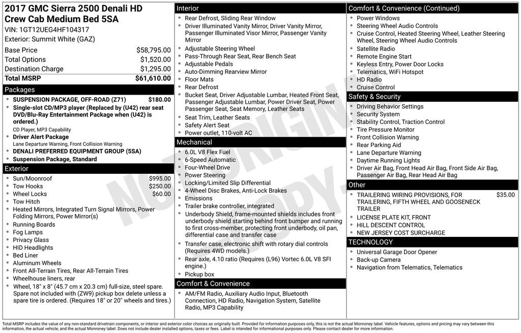 Used 2017 GMC Sierra 2500HD Denali Truck