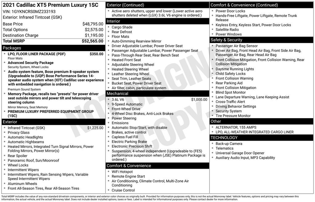 Used 2021 Cadillac XT5 Premium Luxury SUV