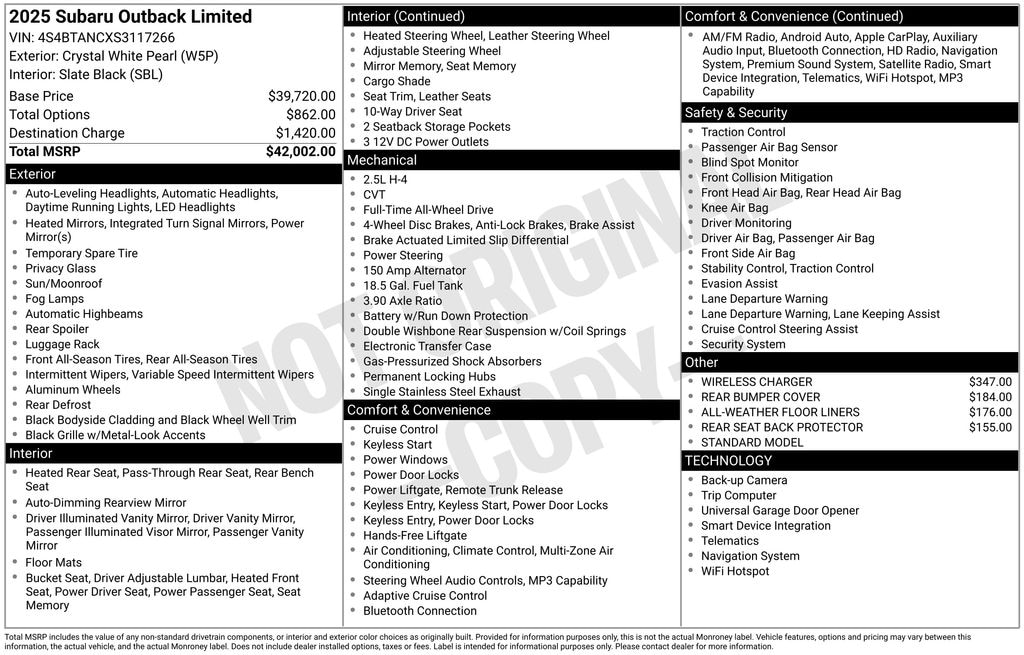 Used 2025 Subaru Outback Limited SUV
