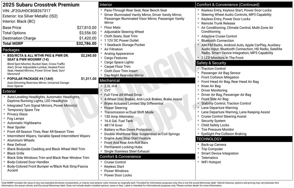 Used 2025 Subaru Crosstrek Premium SUV