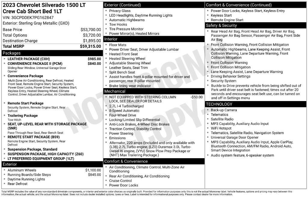 Used 2023 Chevrolet Silverado 1500 LT Truck