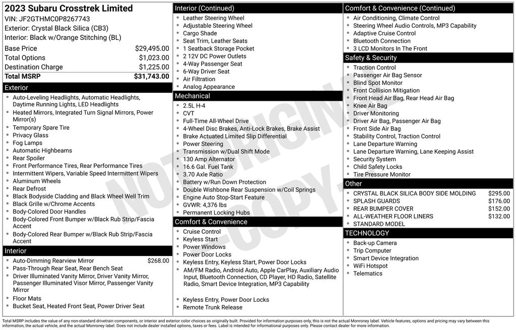 Used 2023 Subaru Crosstrek Limited SUV