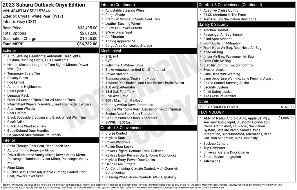 Used 2023 Subaru Outback Onyx Edition SUV