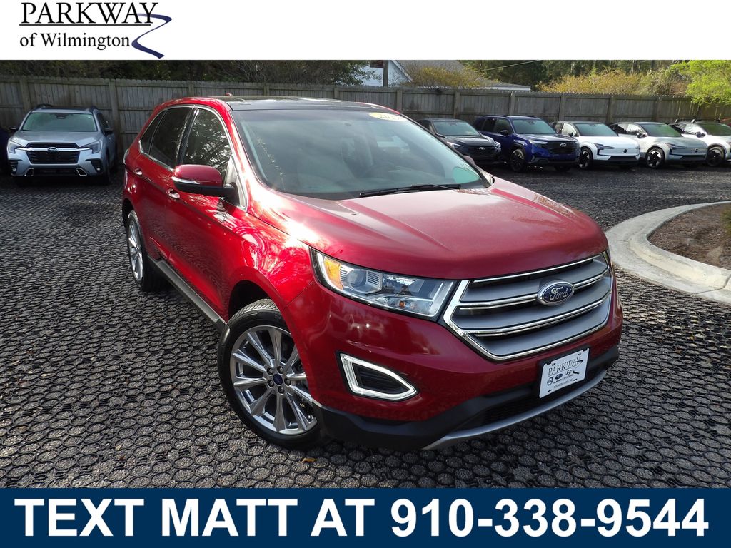 Ruby Red Metallic 2017 Ford Edge Titanium SUV / Crossover Front-Wheel Drive 6-Speed Automatic