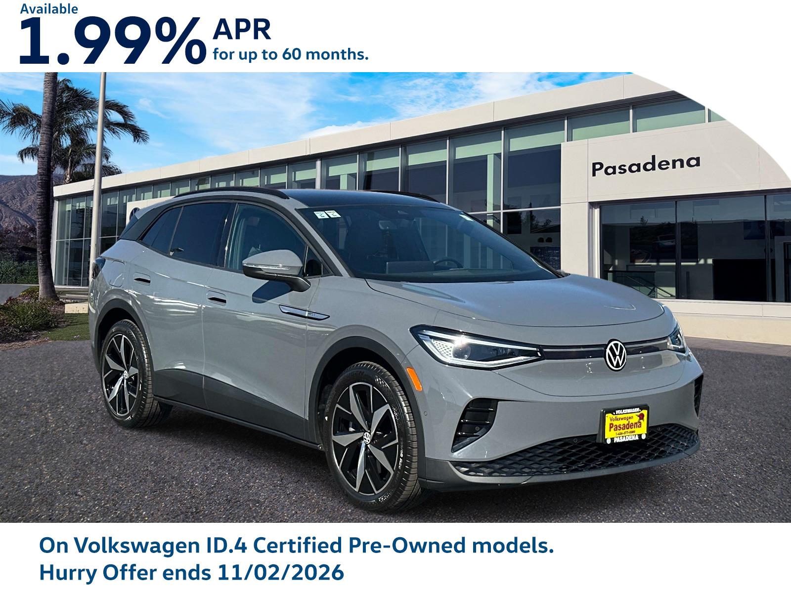 Certified 2023 Volkswagen ID.4 PRO S with VIN 1V2VMPE81PC026843 for sale in Pasadena, CA