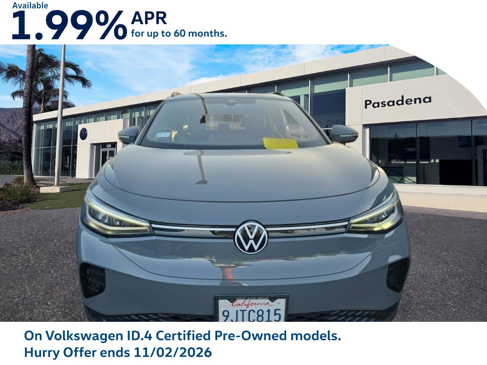 Certified 2023 Volkswagen ID.4 PRO with VIN 1V2DNPE85PC033559 for sale in Pasadena, CA