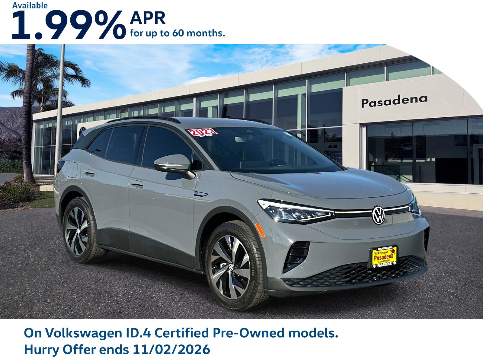 Certified 2023 Volkswagen ID.4 PRO with VIN 1V2CMPE80PC010561 for sale in Pasadena, CA
