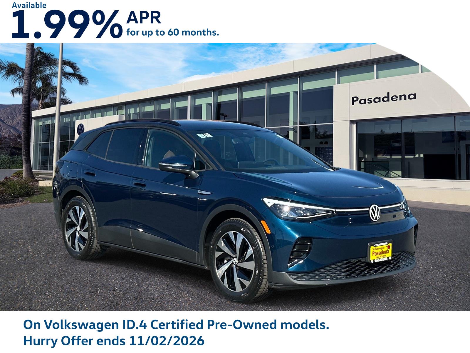 Certified 2023 Volkswagen ID.4 PRO with VIN 1V2CMPE84PC037133 for sale in Pasadena, CA