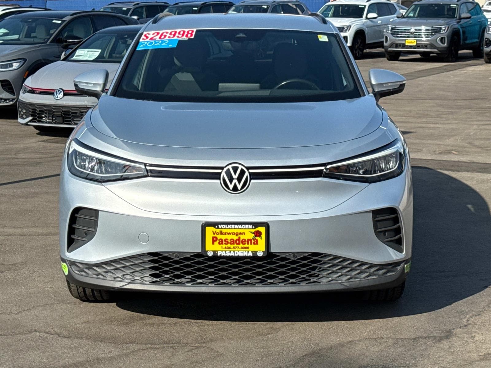 Certified 2022 Volkswagen ID.4 PRO with VIN WVGRMPE26NP072779 for sale in Pasadena, CA