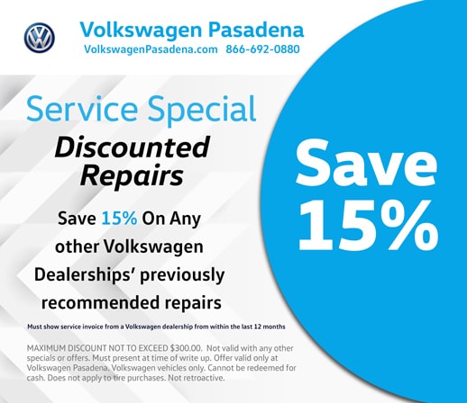 Volkswagen Pasadena service special offer