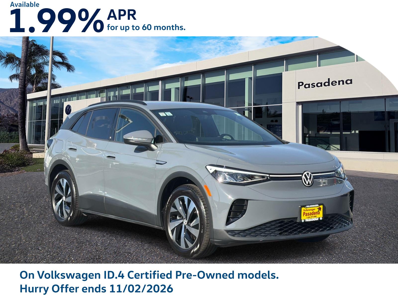 Certified 2025 Volkswagen ID.4 PRO with VIN 1V2CRPE83SC002626 for sale in Pasadena, CA
