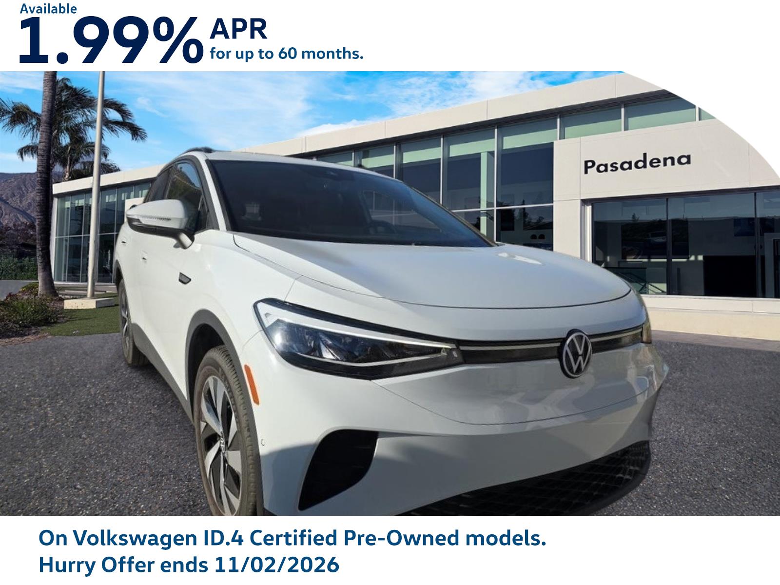 Used 2023 Volkswagen ID.4 PRO with VIN 1V2CMPE8XPC010597 for sale in Pasadena, CA