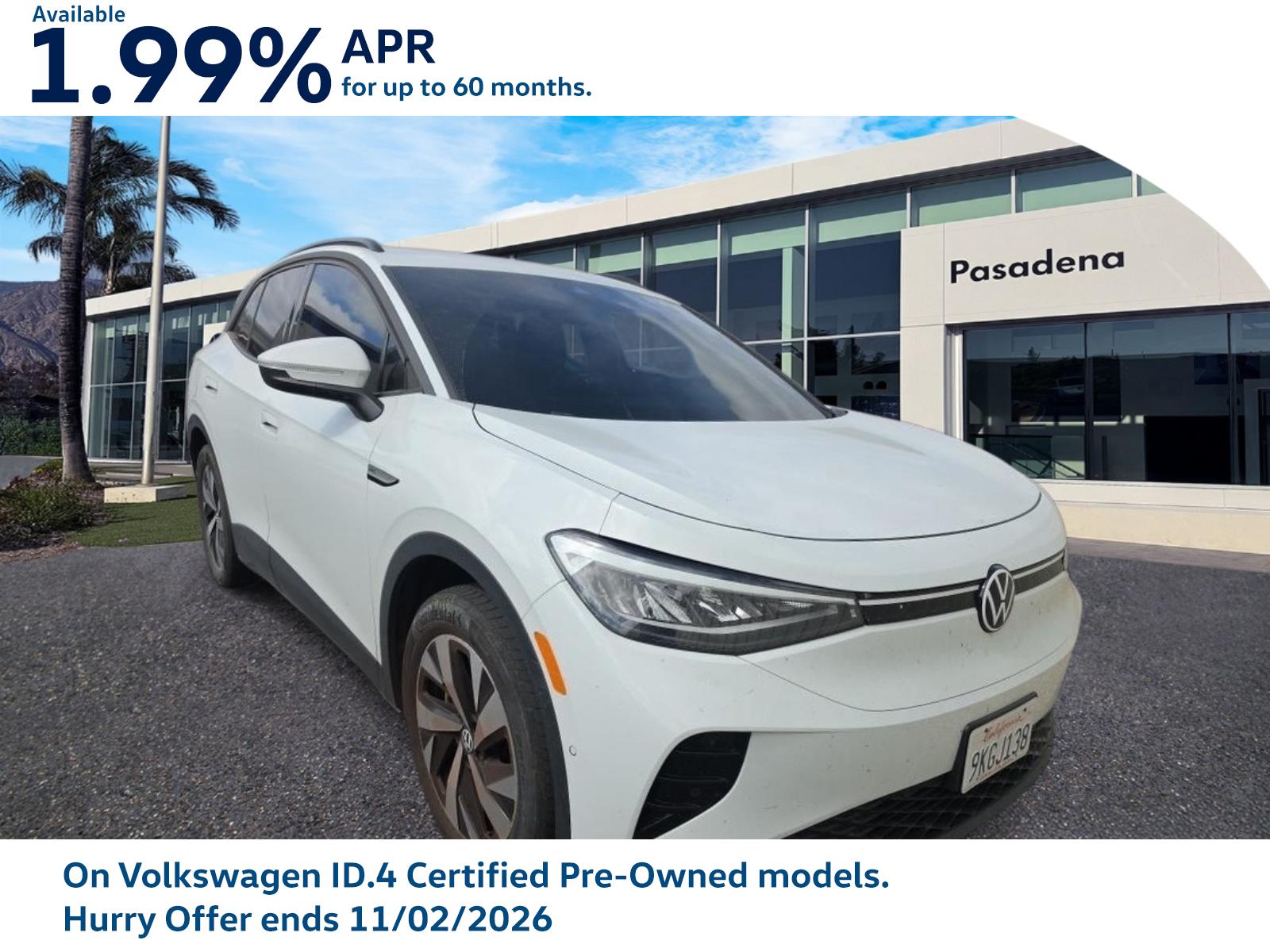 Certified 2023 Volkswagen ID.4 PRO with VIN 1V2CMPE86PC033679 for sale in Pasadena, CA