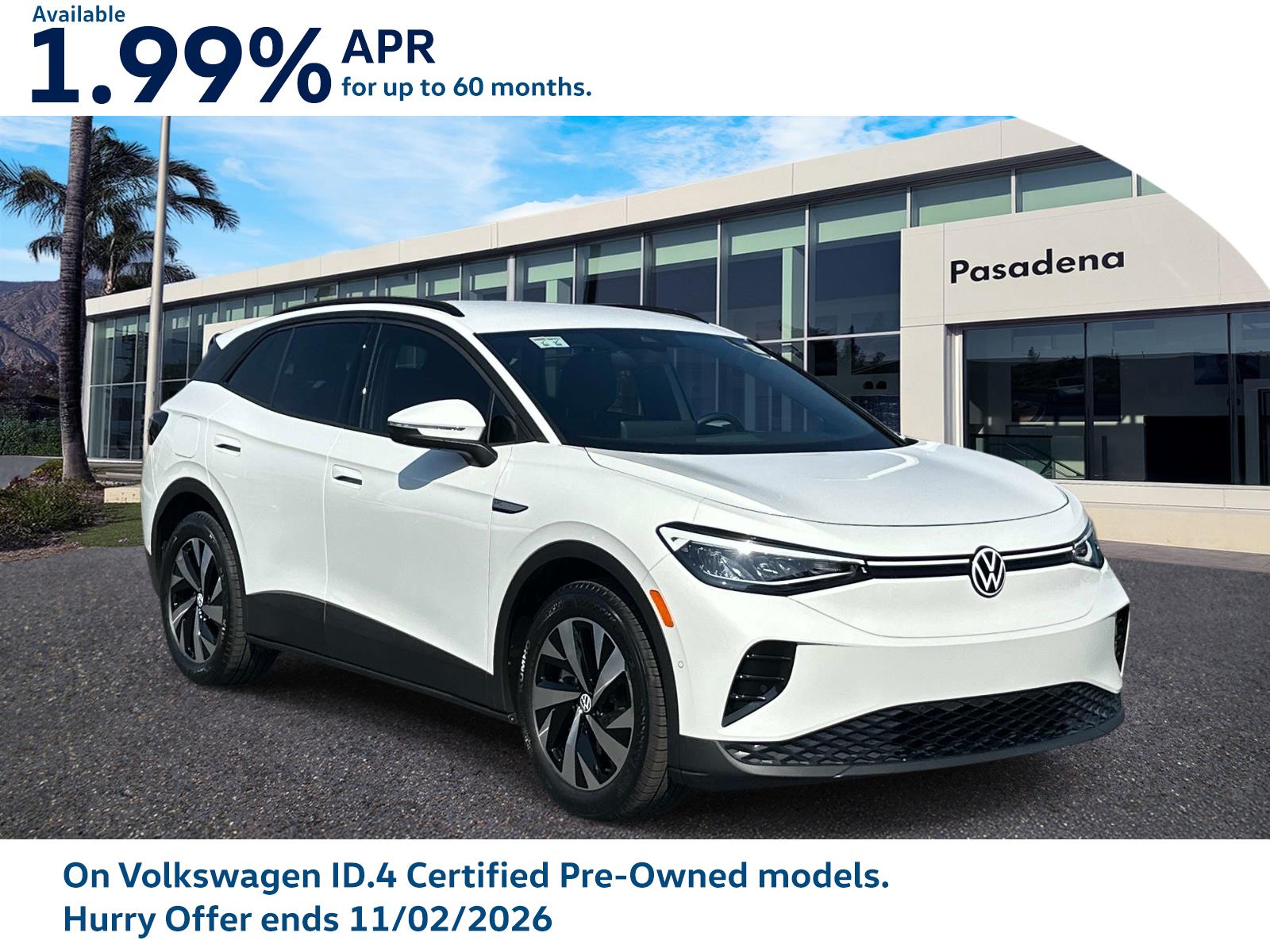 Certified 2025 Volkswagen ID.4 PRO with VIN 1V2CRPE86SC007769 for sale in Pasadena, CA